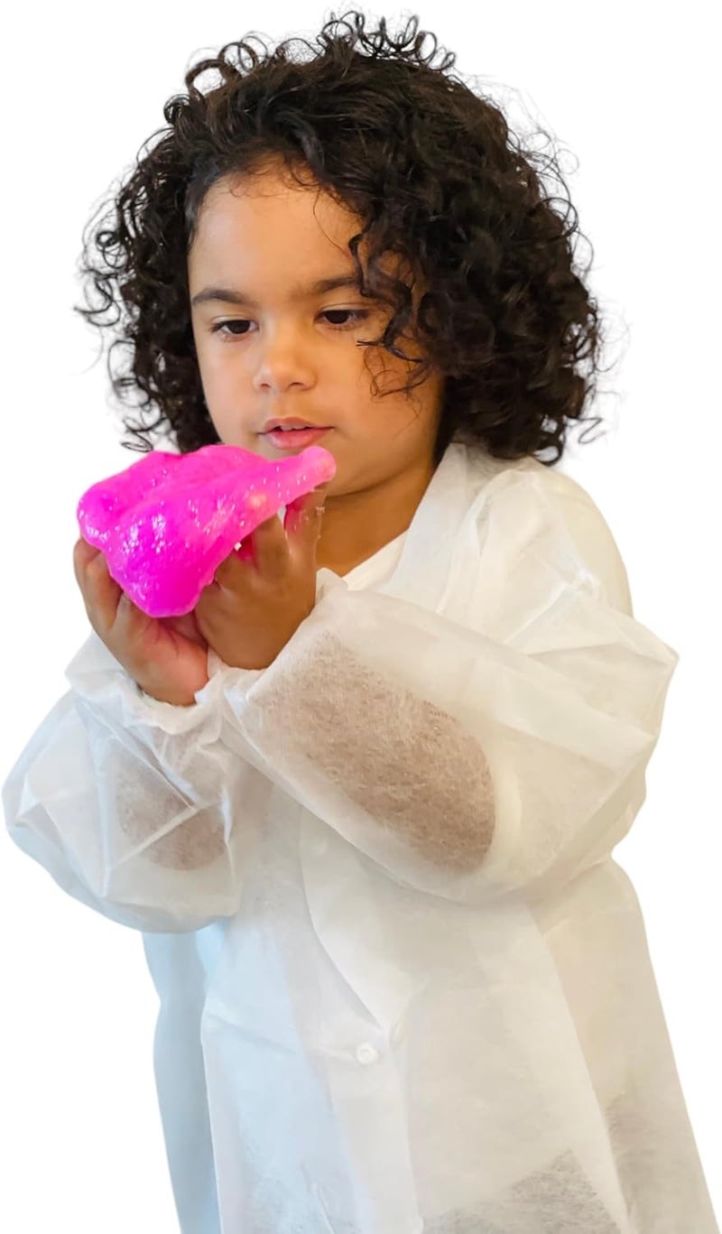 Mr Disposable Disposable Children's Lab Coats with Snaps, Elastic Wrists, Collar, White, Pack of 10 (Small) - Image 4